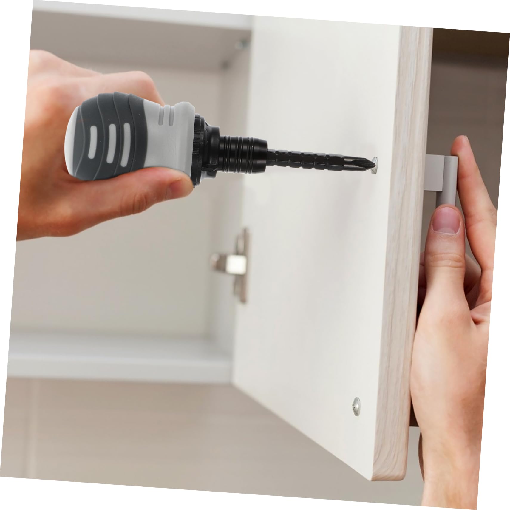 NUOBESTY 3 Set Cacciavite precisione cricchetto avvitatore cacciaviti attrezzo Acciaio al cromo vanadio Grigio Colore Casuale
