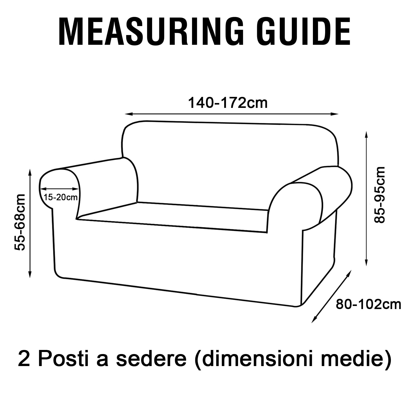 BellaHills Copri Divano 2 Posti con Braccioli(140-172cm), Copridivani Elasticizzato Antiscivolo, Universale Moderno Copri Divano AntiGraffio, Sofa Cover Antimacchia, Sabbia