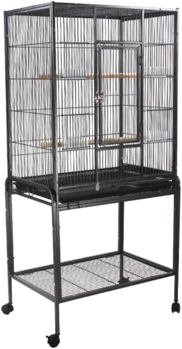 Birdcage Indoor Outdoor 53 Inches Birdcage with Removable Rolling Stand Bird Cages for Parakeets, Parrot, Cockatiel, Pigeon, Flight Cage Flight Cage for Birds