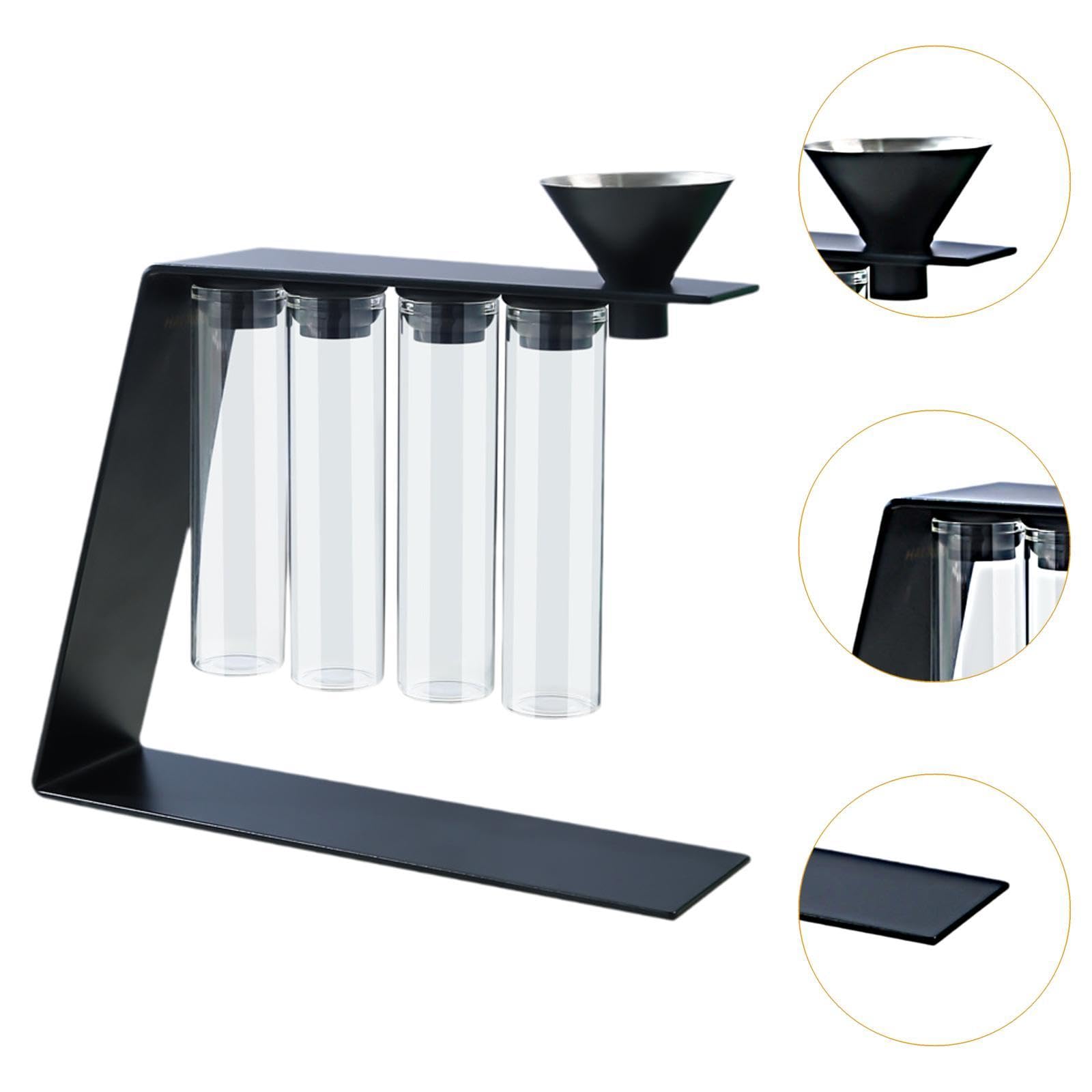 Kaffeebohnen Aufbewahrungsröhrchen Set, 4 Behälter, Luftdichte Glasfläschchen für Die Küchenbar