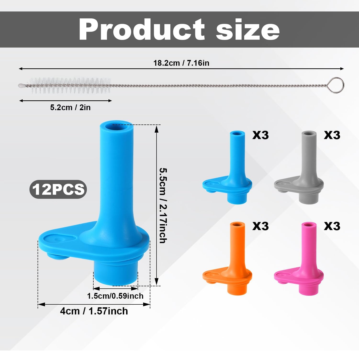12pcs Replacement Bite Valve BPA-Free Mouthpiece for Zak Designs Kelso 15oz image 2