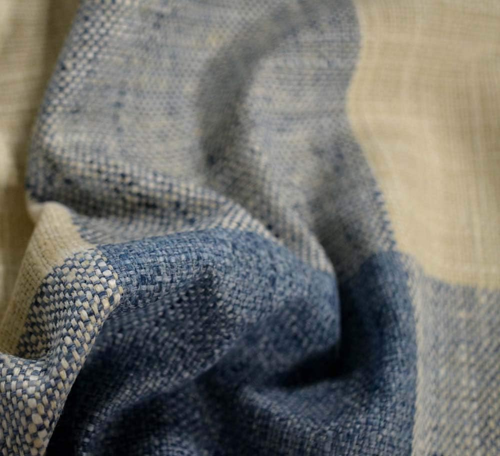 Check Please Marina Blue Cream Woven Buffalo Check Upholstery Kaufmann Fabric (Polyester,OfficeProduct,Ivory,pkaufmann,1,U21685,Fabric,Fabric,pkaufmann,10Inches,pkaufmann)