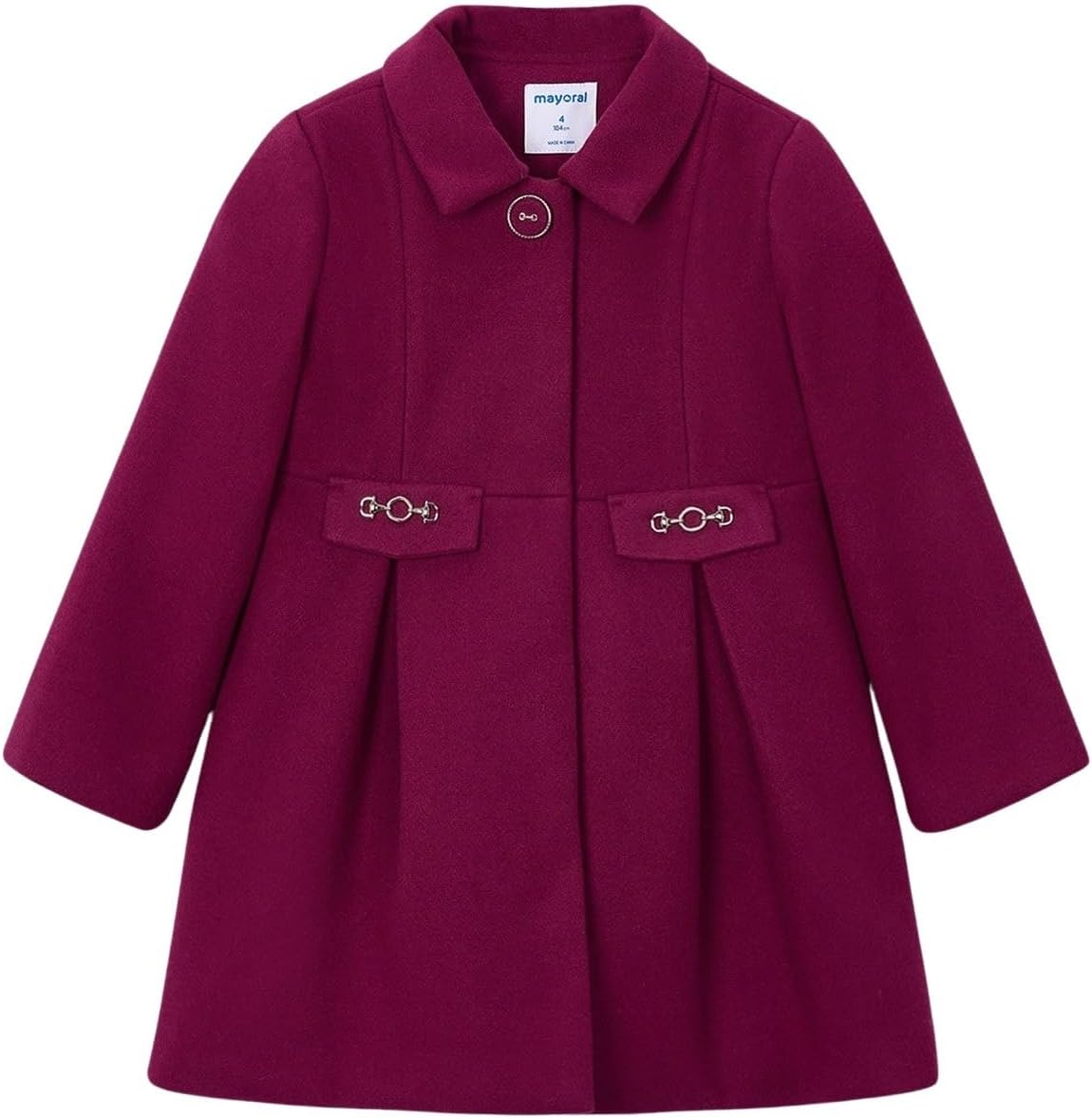 Mayoral Dress wool coat for Girls Raspberry