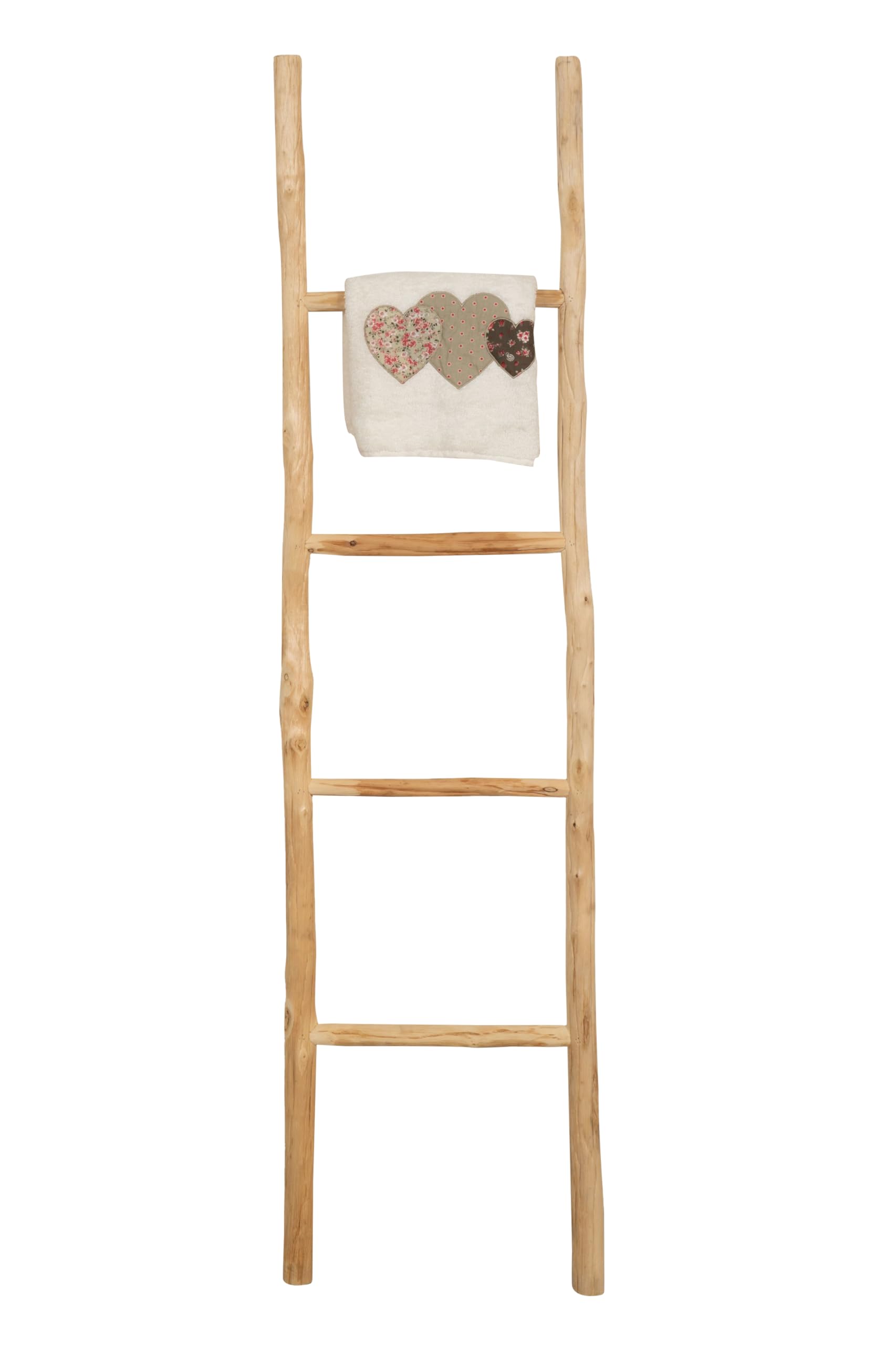Biscottini Escalera toallero baño 148 x 36 x 3 – Escalera decorativa de madera – Toallero de bambú