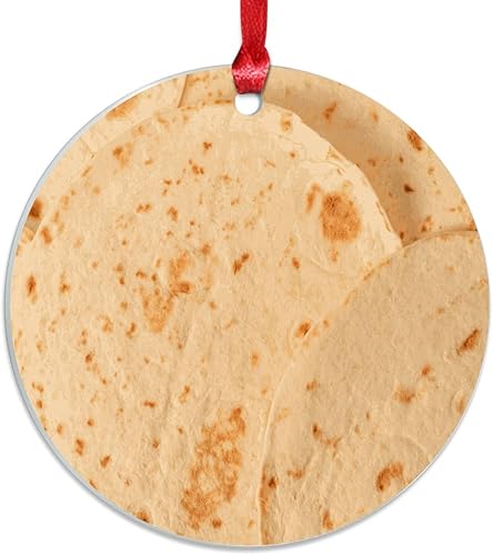 Miniatura 2 de Adornos de tortilla mexicana, suministros de fiesta de Navidad, decoración de cocina, tortillas de alimentos, burrito, decoración de árbol de