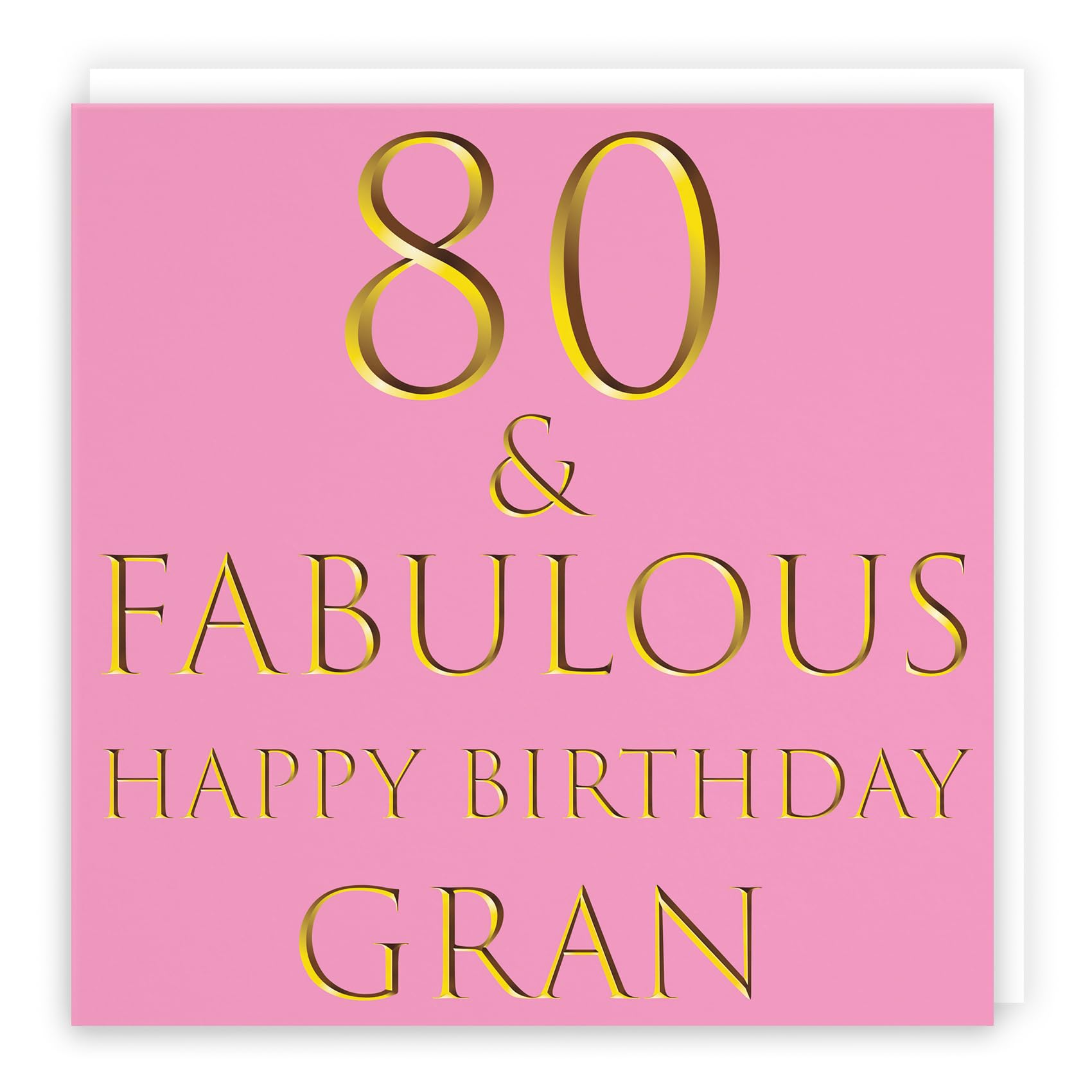 Hunts England - Large Gran 80th Birthday Card - 80 & Fabulous - Happy Birthday Gran - Still Totally Fabulous Collection - Large - 210 x 210 mm - Age 80 โ image 1