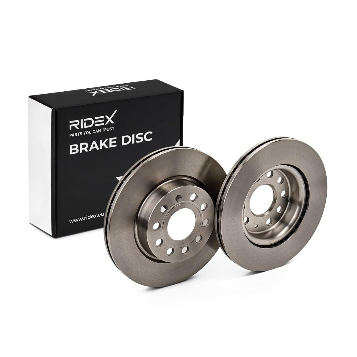 RIDEX 82B0027 2x Disco de freno Delantero sin tornillos Compatible con VW Golf 7 Hatchback 5G1, BQ1, BE1, BE2