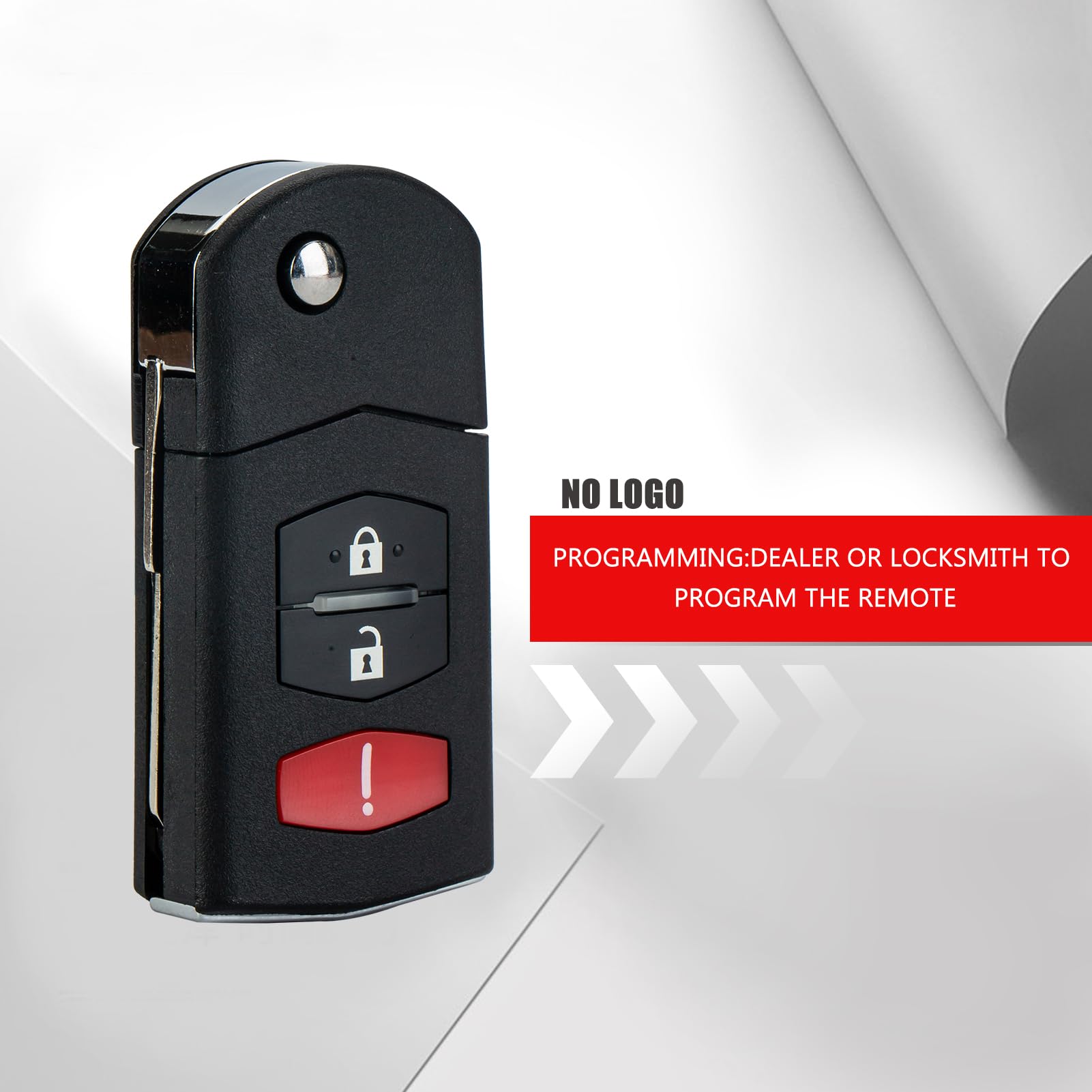 BestKeys Replacement Flip Key Fob Remote For Mazda 6 (2005-2010) & RX-8 (2005-2008) – FCC ID: KPU41788 - View #3