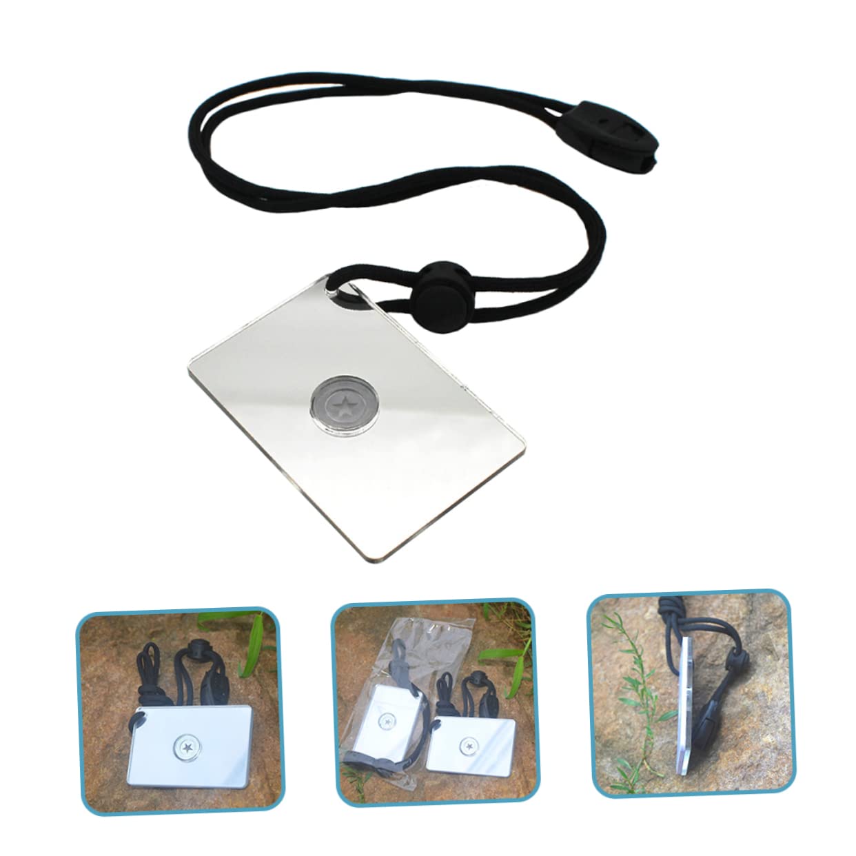 Toddmomy Outdoor Signal Mirror Reflektierender Notfallspiegel Für Survival Camping Schutzfolie Für Sichtbarkeit