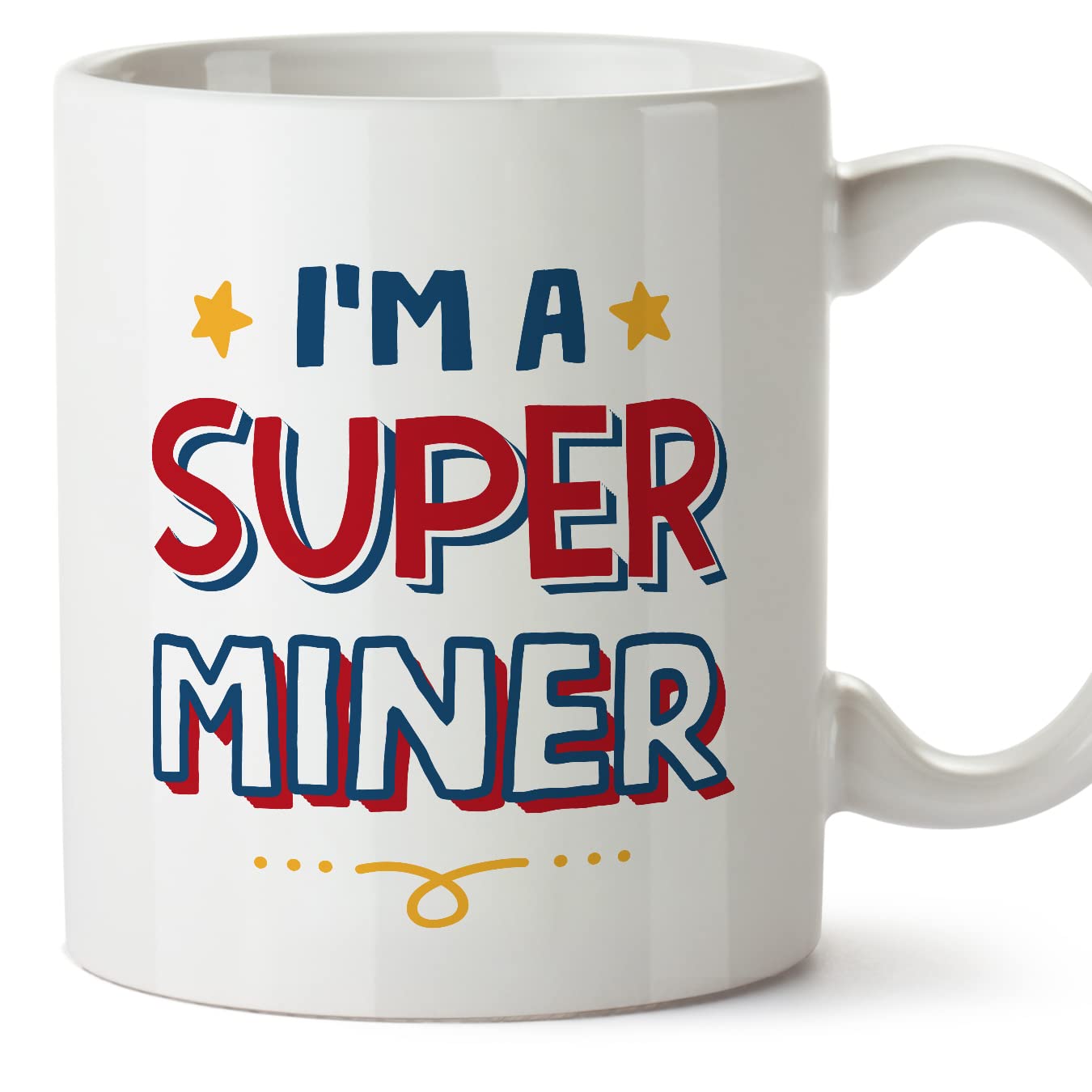 MUGFFINS Miner Mug - in English - I'm Super - Funny Gift for Colleagues - Ceramic 11oz Mug โ image 1