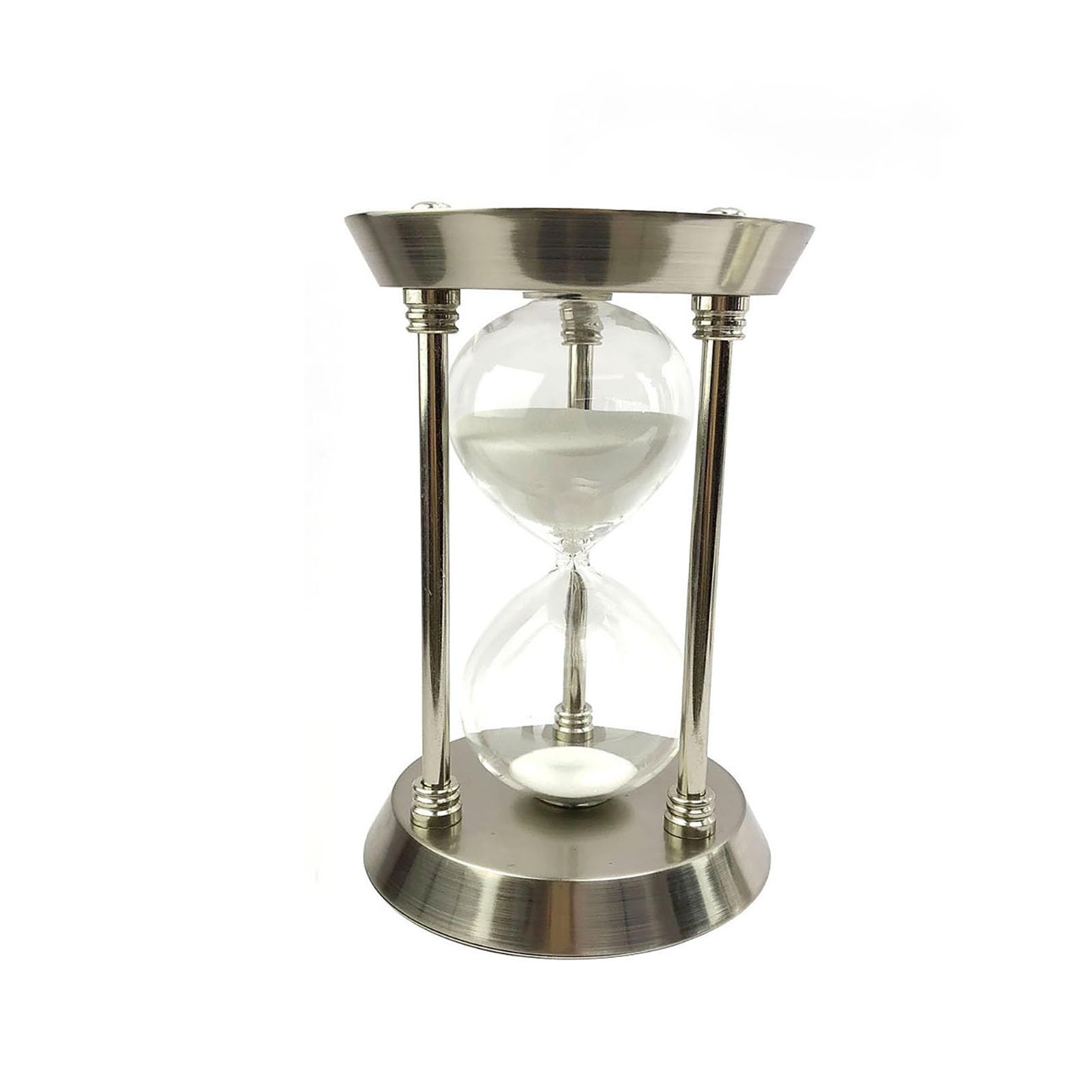 Sablier 15 30 minutes en verre vintage et métal transparent