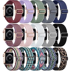 GEAK Compatible with Apple Watch Bands for Women 40mm, Stretchy Strap for Apple Watch Band 40mm 38mm 41mm iWatch Bands Series 9 8 7 6 5 4 3 2 1 SE