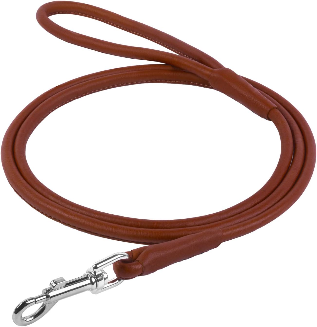 rolled leather dog leash