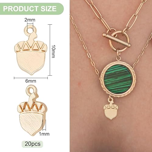 Miniatura 2 de BENECREAT Colgante chapado en oro de 18 quilates, colgante de latón de cristal de circonita de corazón de planta frutal para hacer aretes de boda y