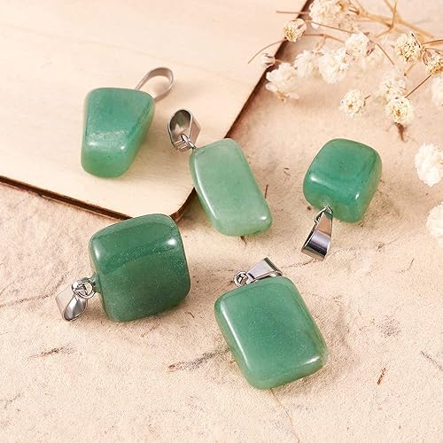 Miniatura 5 de Beadthoven - Colgantes de piedras preciosas irregulares naturales, piedra curativa, chakras, reiki, pepita de roca caída, cuentas para hacer