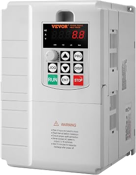 VEVOR VFD 10HP, 7.5KW, 34A, 1 Phase 220V-240V Input to 3 Phase 220V-240V Output Variable Frequency Drive, 0-400Hz VFD for AC Motor Speed Control