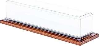 Pioneer Plastics 633CDWOOD Clear Plastic Display Case for 1:64 Scale Trucks with Wood Base (Mirrored),15.625