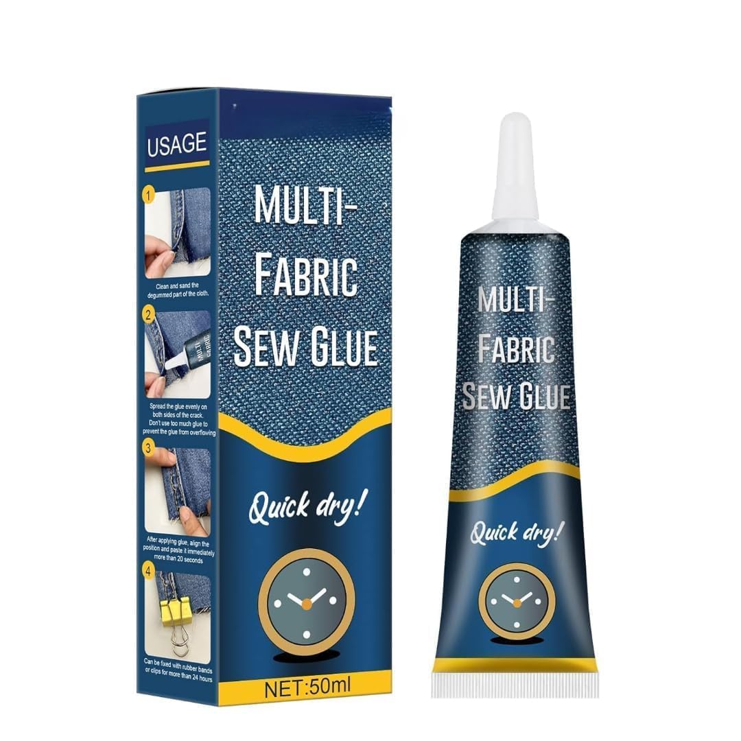 unenow Classic Quick Dry Fabric Glue – Ultra-Stick No-Sew Liquid Adhesive for Clothes | Waterproof & Permanent Bond | Fast-Tack Repair for Denim, Cotton, Leather & More-image-48