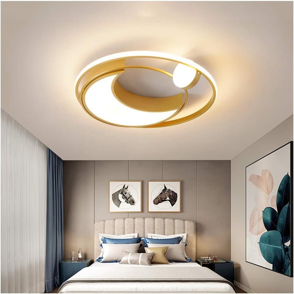 Waqihreu Candelabros modernos Luz de techo LED 51W 3570LM Lámpara de techo de luna creativa Lámpara de techo de guardería Lámpara de dormitorio para niños y niñas Lámpara de techo de dibujo