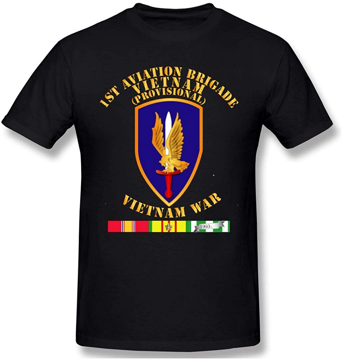1st Aviation Brigade Provisional Vietnam War Men's Cotton Performance Basic Short Sleeve T-Shirt