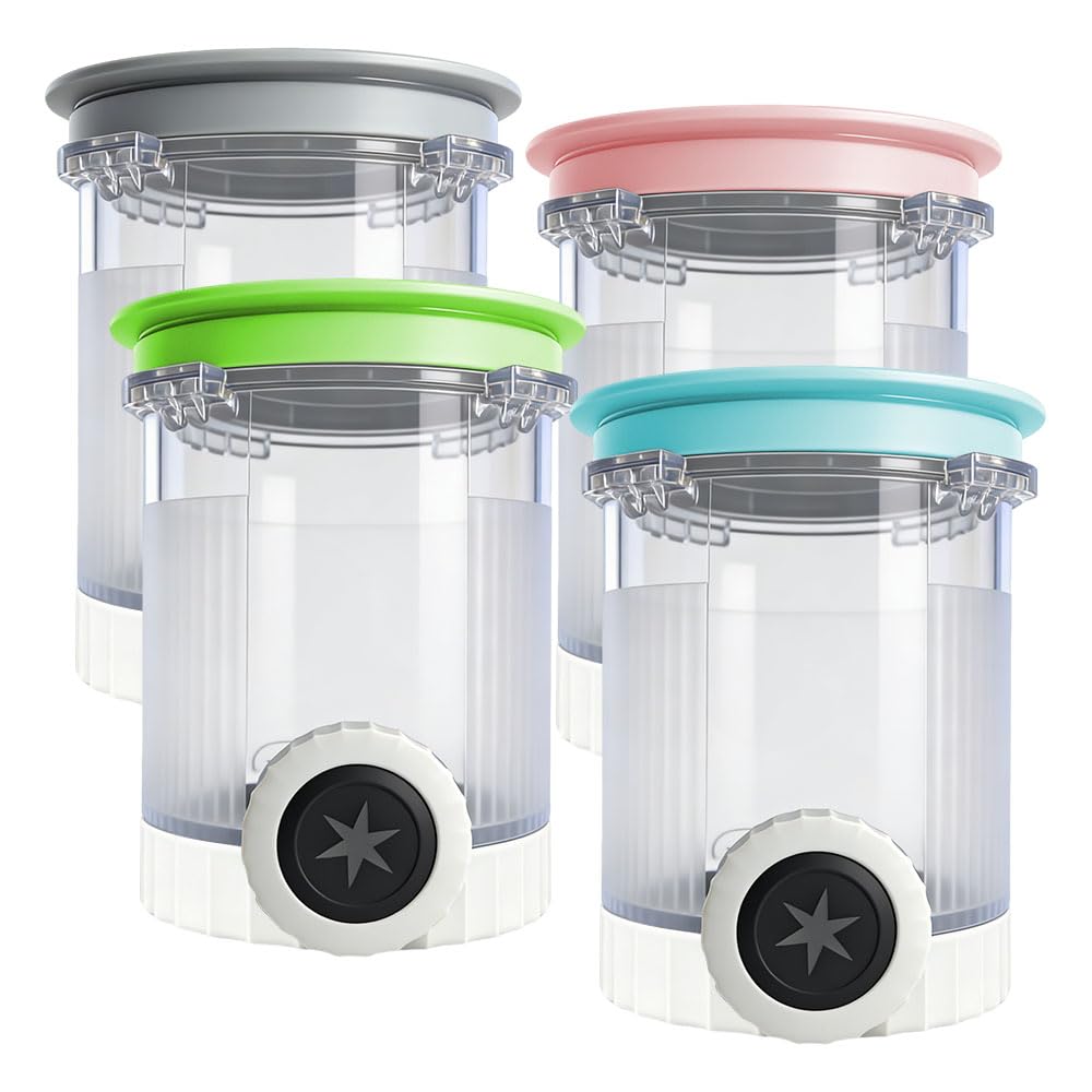4 Stück Ninja Swirl Creami Behälter, 480 ml Eisbehälter für Ninja Creami NC701 & NC700 Serie Eismaschinen, BPA-frei, Spülmaschinenfest, für Ninja Swirl by Creamy Behälter