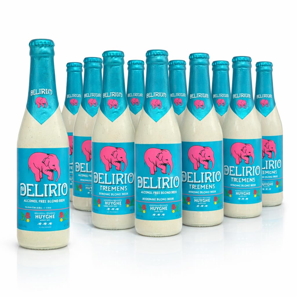 Delirium Blond Delirio alkoholfreies Belgisches Bier 0,33l 12 Flaschen (0,3% Vol.) Belgischer Biergenuss alkoholfreie Spezialität Premium Braukunst aus Belgien Geschenkidee für Genießer