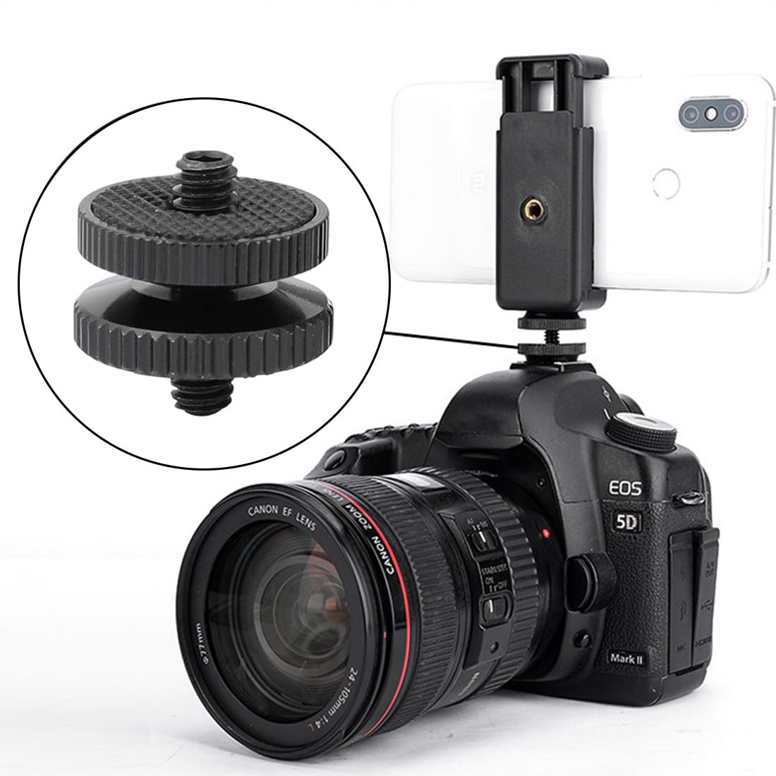 3 Pezzi Adattatore Per Slitta A Caldo,Adattatore Attacco Hotshoe,Adattatore Perflash A Slitta,Adattatore Per Vite Per Fotocamera,Scarpa Calda,Vite Per Treppiede Connettore Adattatore A Vite Da