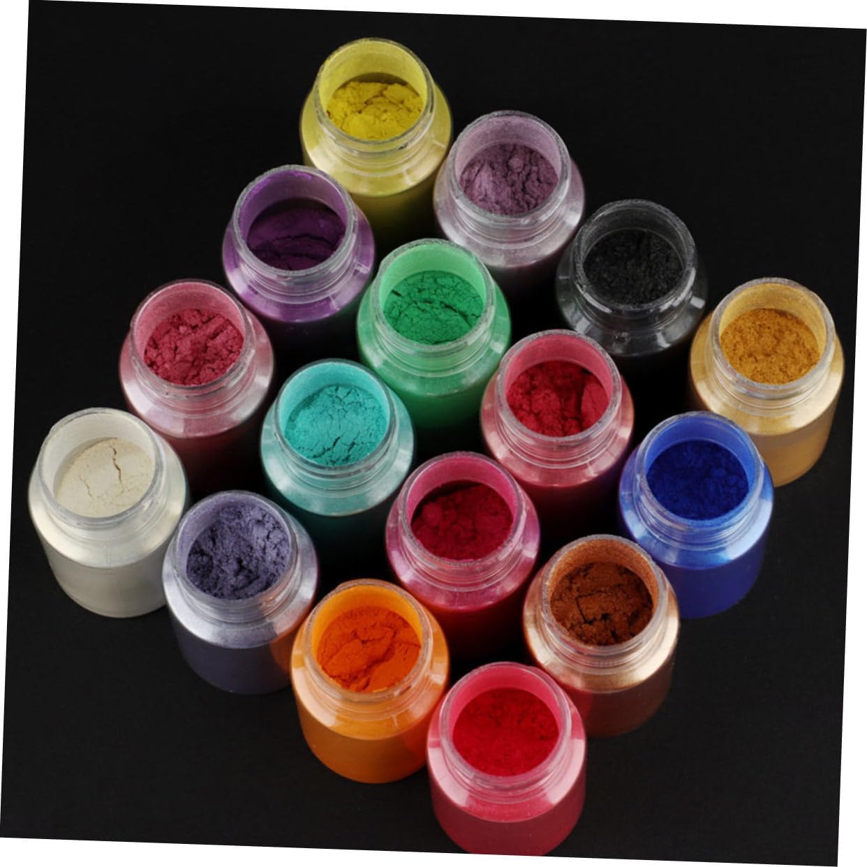 DIY Craft Supply Bottles of Pearlescent Pigment Powder for Soap Making Tablets Boys and Girls Safe