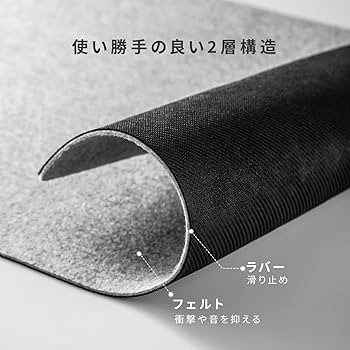 Amazon | サンワダイレクト デスクマット フェルト 90×40cm 傷