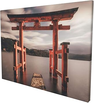 Amazon Co Jp Braksent アートパネル インテリア絵画 油絵 箱根神社 平和の鳥居 ポスター イラスト キャンバスアート 壁飾り 壁掛け おしゃれ 寝室 装飾画 風景画 Hd写真 モダン的な部屋飾り 新築お祝いに最適 30x40cm ホーム キッチン