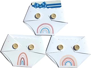 Neutral Rainbow Boho Set of Three Diaper Gift Card Holder - Cute Baby Shower Game Prize - Kards by Kaylee