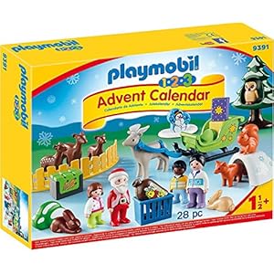 Playmobil Adventskalender 9391 Kerstmis in het Bos, Met Dieren, Vanaf 1,5 Jaar, 40 x 30 x 7,5 cm, Meerkleurig