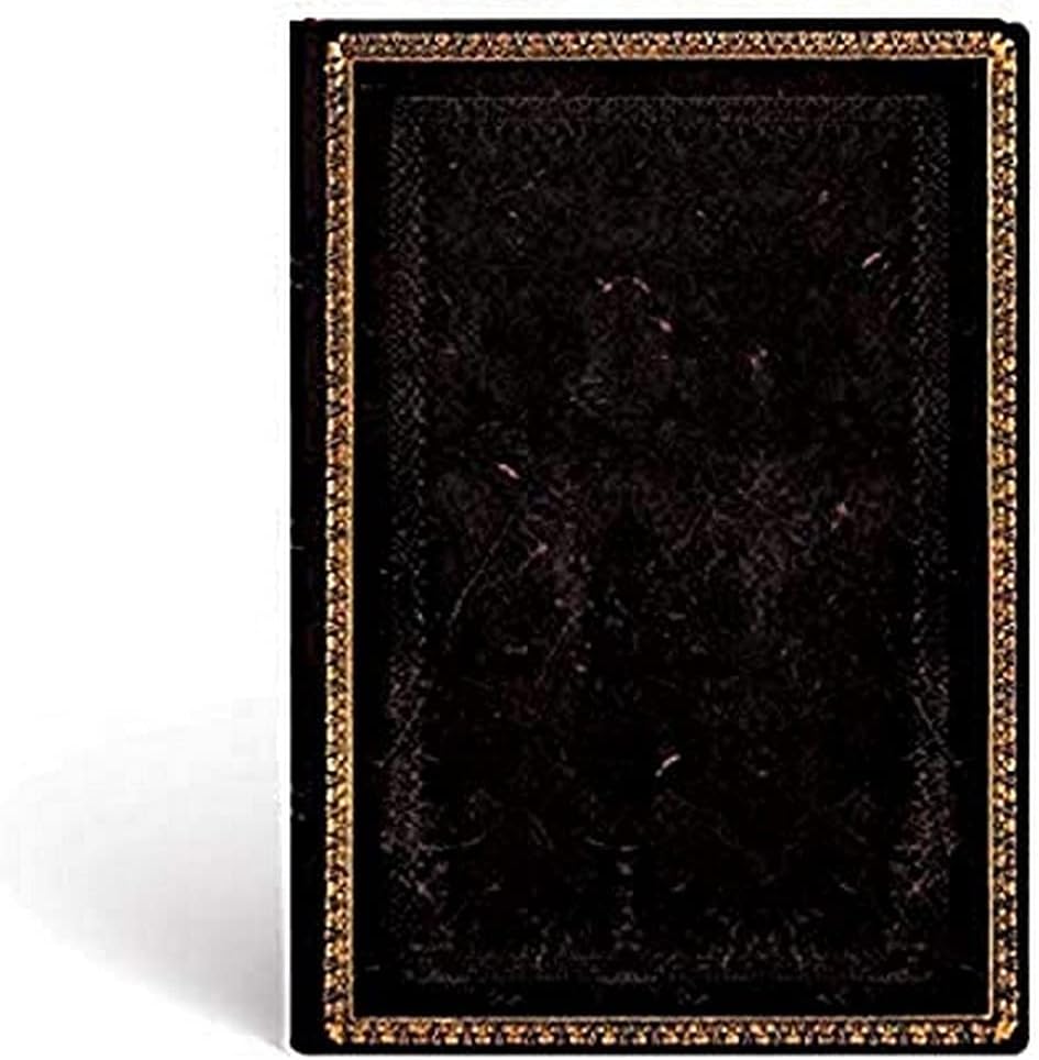 Paperblanks Flexis Black Moroccan (Old Leather Collection) Softcover Notebook, Lined – Midi
