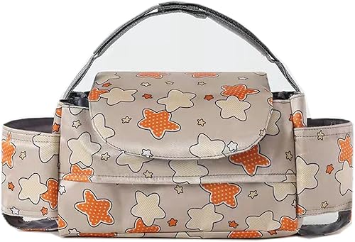 Miniatura 5 de Beliiyely Organizador de cochecito con soporte para tazas, bolsillo para toallitas y bolsa para teléfono, accesorios para bolsa de cochecito y