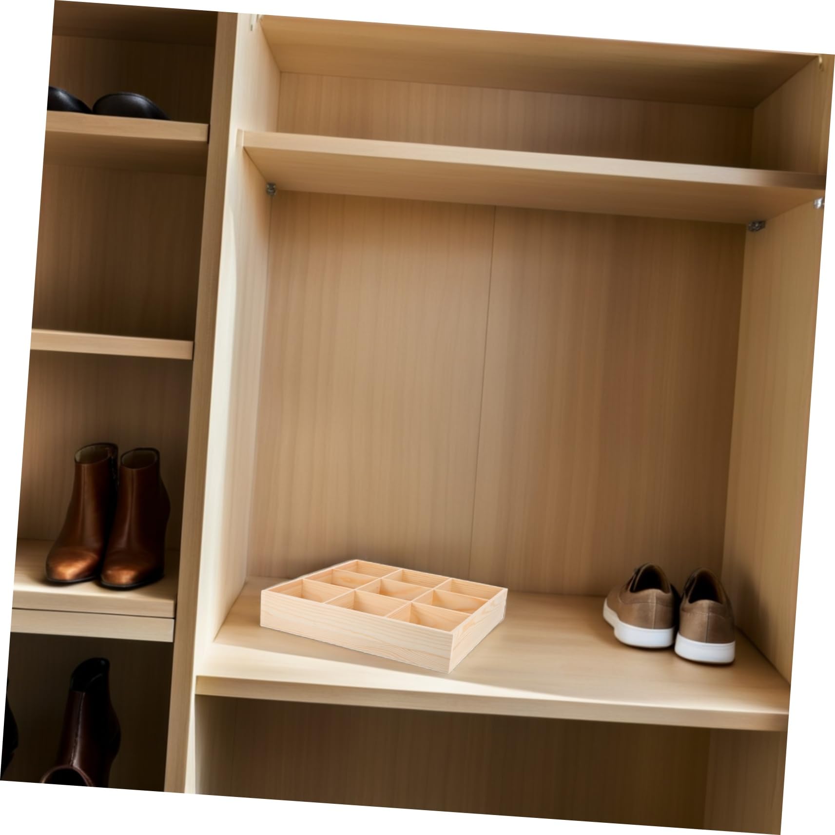 LABRIMP 2 Pièces Boîte de Rangement à Compartiments Organiseur de Tiroir pour Sous Vêtements Chaussettes Clés et Petits Objets Séparateur pour Dressing et Placard Design Moderne et Compact