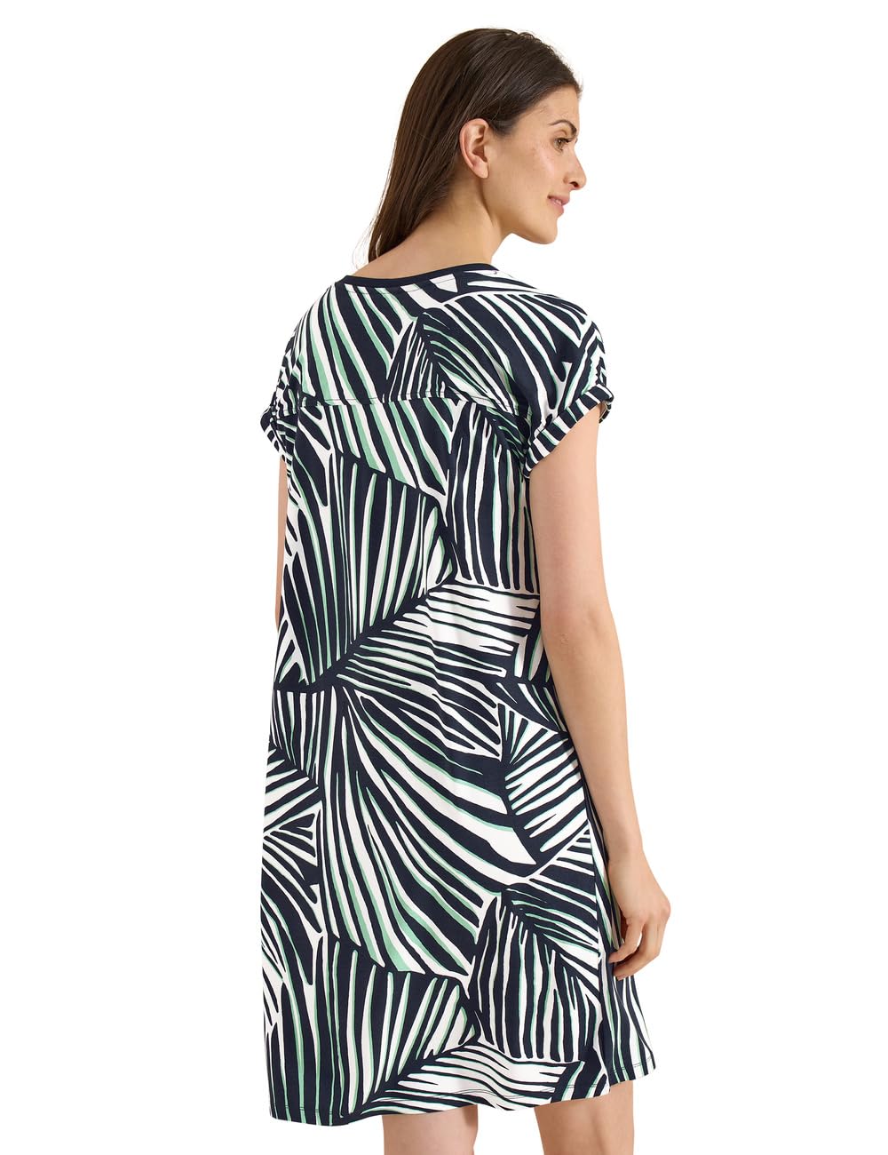 Cecil Damen 1409357 Gemustertes T-Shirt Kleid (1er Pack)