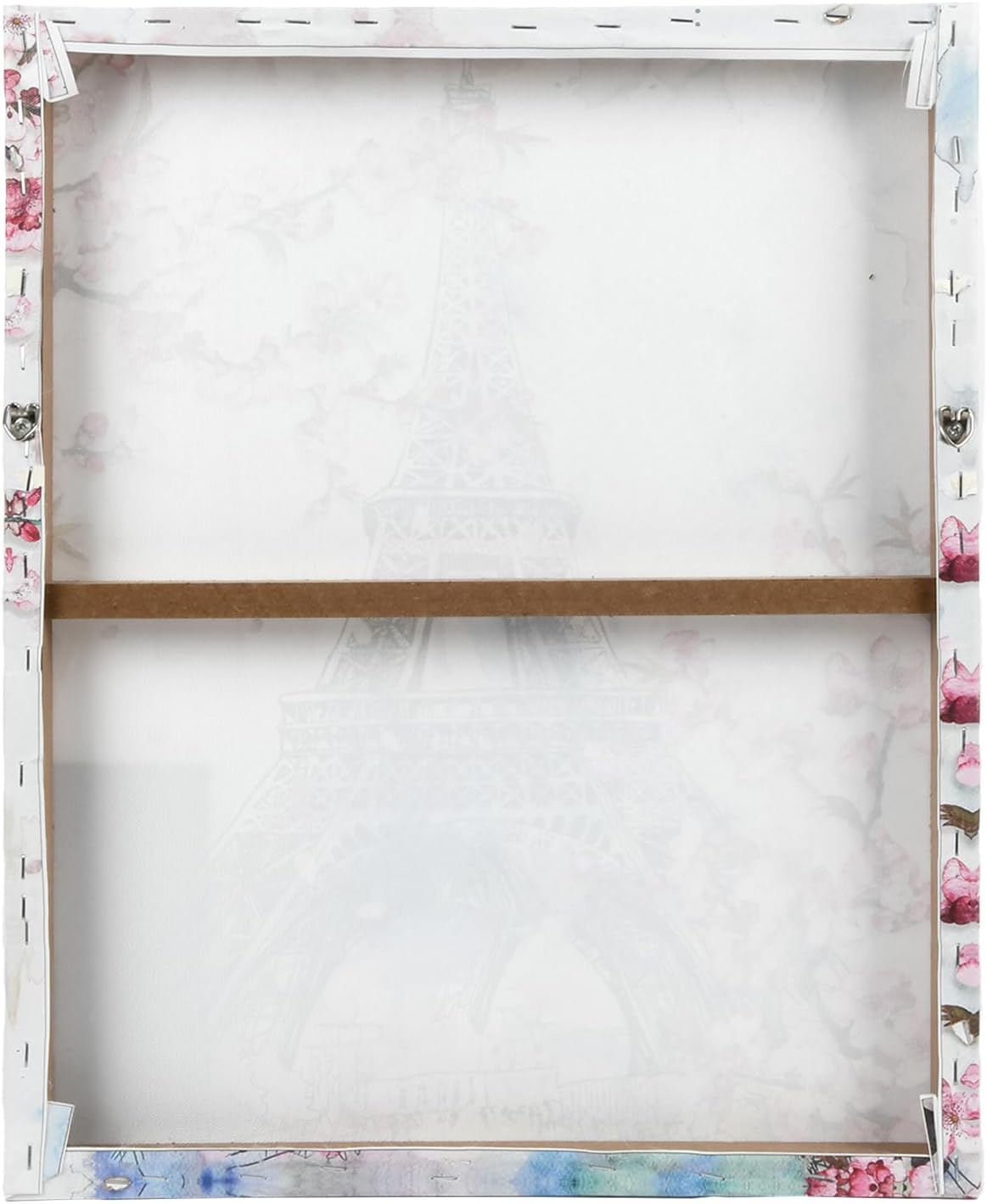 Cherry Blossoms in Paris 16" x 20" Wrapped Canvas Wall Art, Floral Wall Decor for Living Room Bedroom