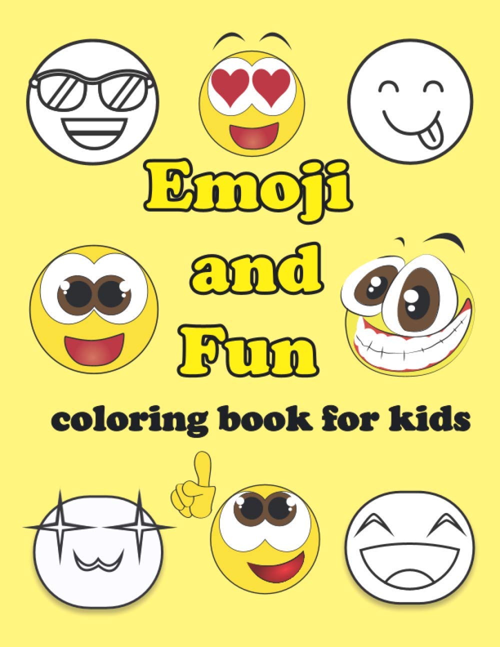 Buy Emoji and Fun, coloring book for kids adorable Emojis for kids of