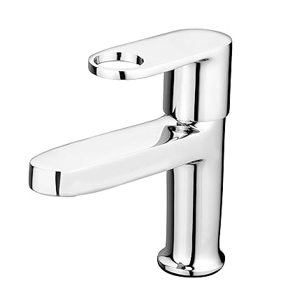 New Ware Pillar Cock 6/5 Inch Tap for Wash Basin with Wall Flange Brass Wash Basin Cock Faucet (Chrome Finish)