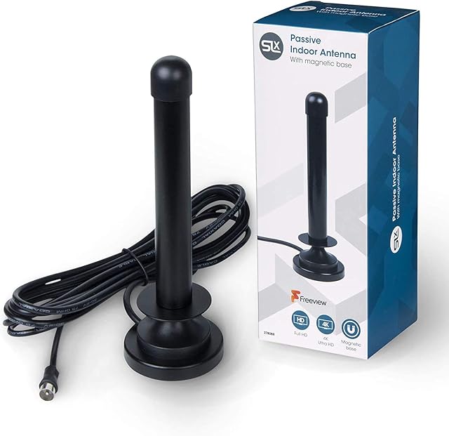 SLx Compact Indoor TV Aerial For Digital Freeview HD | Pole TV Antenna HDTV Ideal For Digital Freeview HD