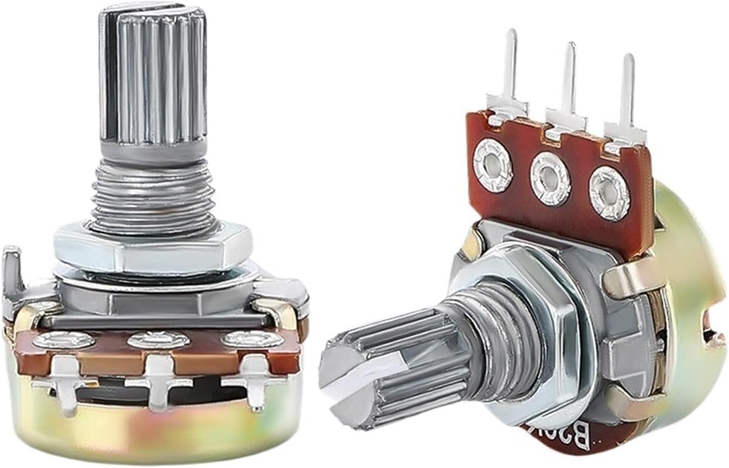 Lot de 5 potentiomètres linéaires Wh148 de 1 K à 1 m, 15 mm avec écrous et rondelles Pots 2 K