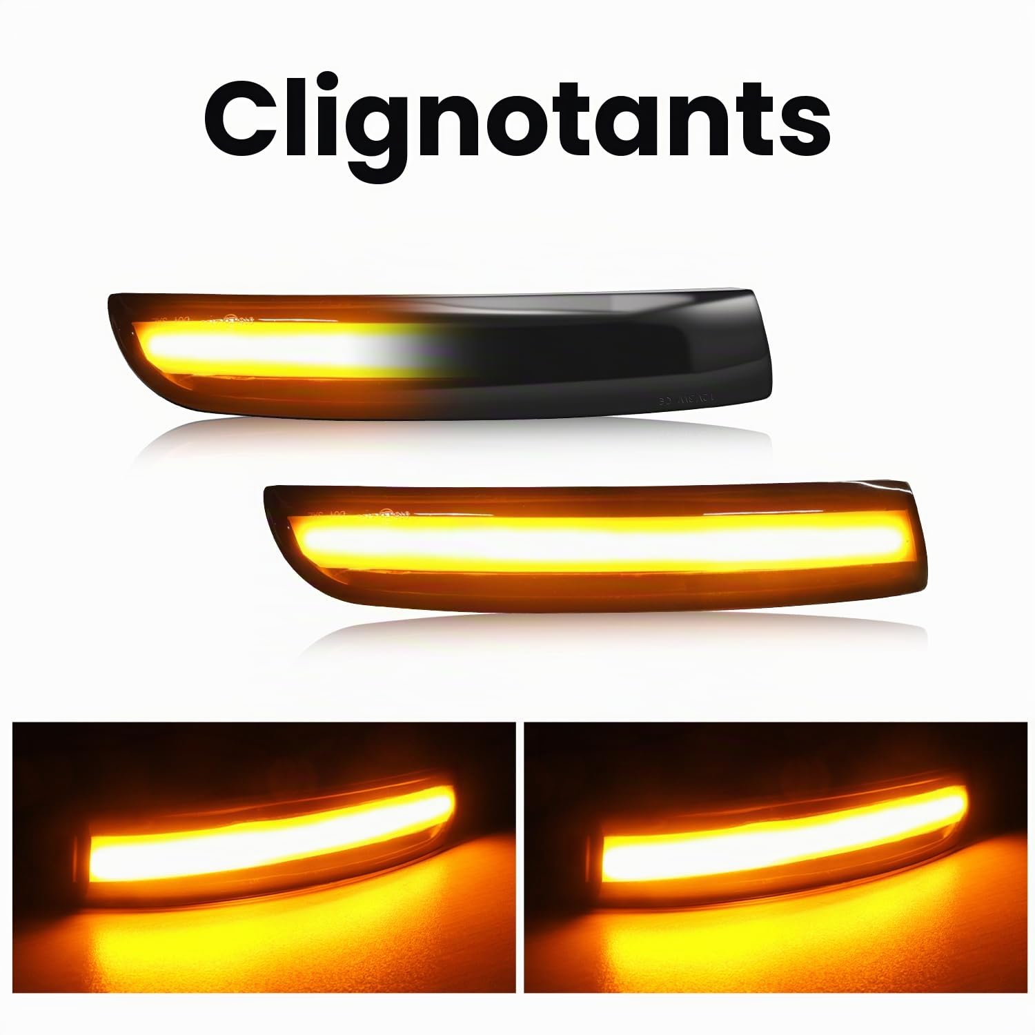 WinPower LED Clignotant Rétroviseur Latéral compatible avec Kuga Escape Ecosport Focus MK3, 2 Pcs
