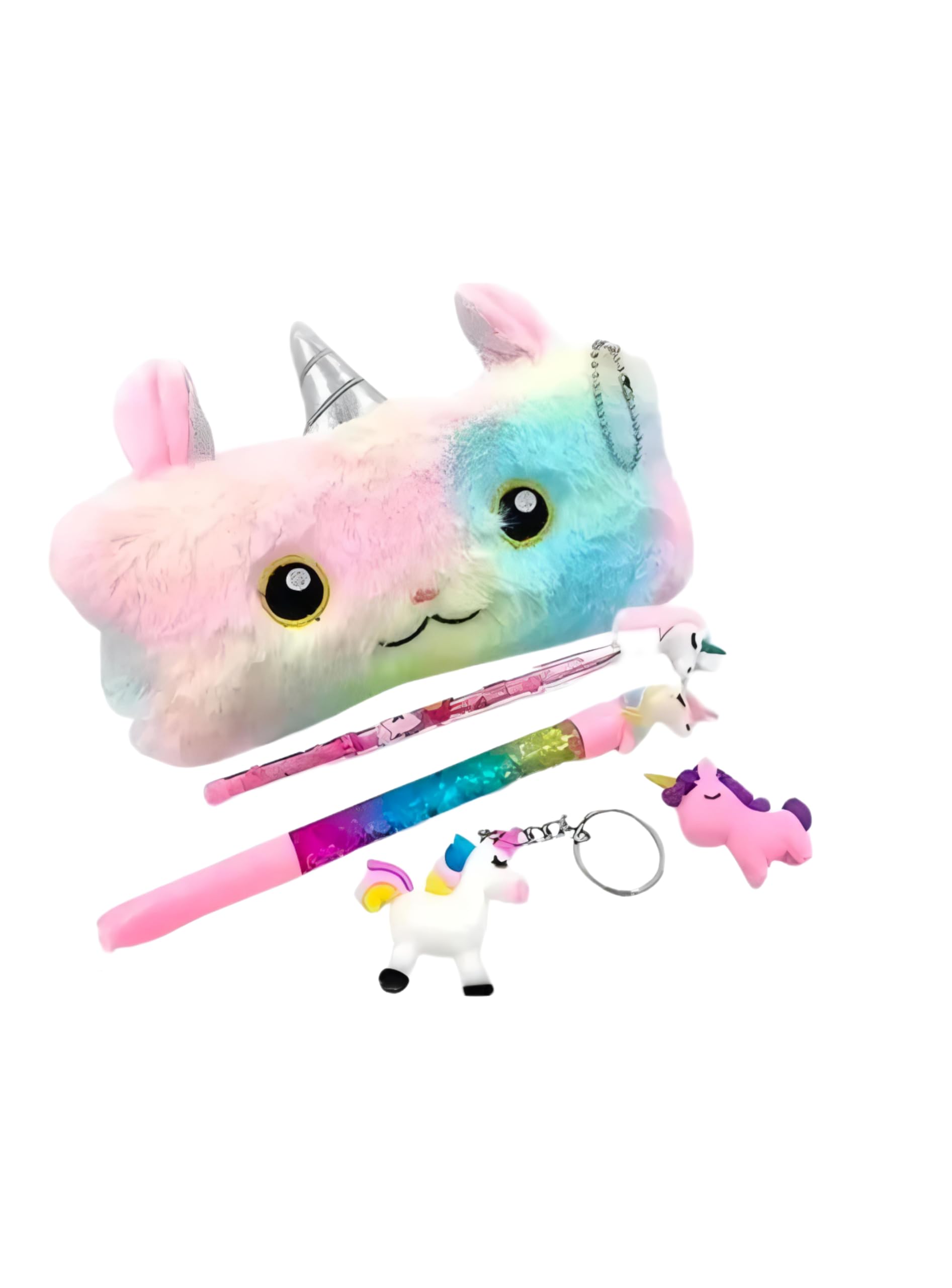 Unicorn Horn Ear Pencil Pouch, Unicorn Fur Pencil Pouch for Girls Student for Store Pen Pencil Eraser | Storage Bag for Make up | Soft Cute Cotton Pencil (Fur Pouch, Pack of 5) (B0D8STQXG7) Amazon Price History, Amazon Price Tracker