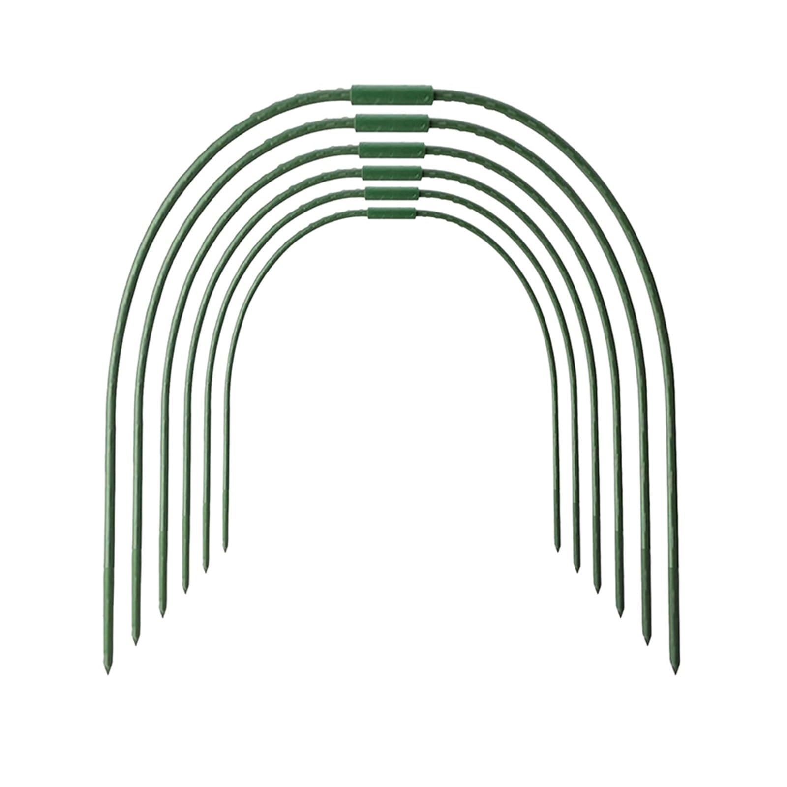 Archi per Serra Orto 1/3/6PCS 11mm Garden Hoops Plastc Frame Gardening Bed Tunnel Support Frame Greenhouse Connecting Hoops Raised Beds Netting(6pcs)