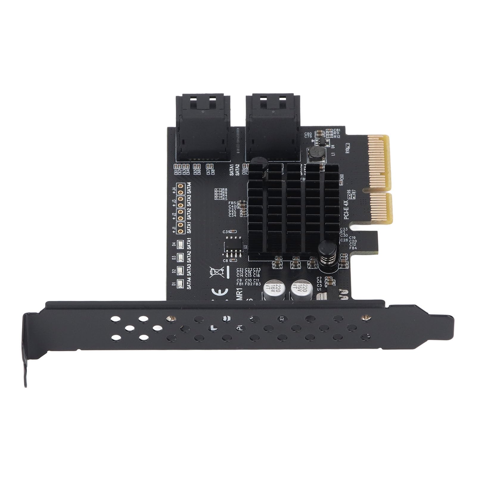Tbest Karta rozszerzeń Port PCI E4 Adapter rozszerzeń 6 Gb/s Chipset 88SE9230 Karta IPFS Rozszerzenie Ada PCI to V2. Specyfikacje również Bezproblemowa z As