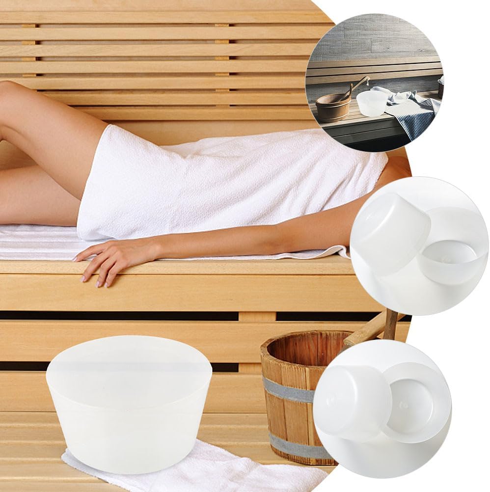 Toddmomy Sauna Bucket Plastic Liner 9.06X9.06X4.72 Inch Multi-Functional Sauna Barrel Insert for Home Spa Pool Accessories Durable Reusable