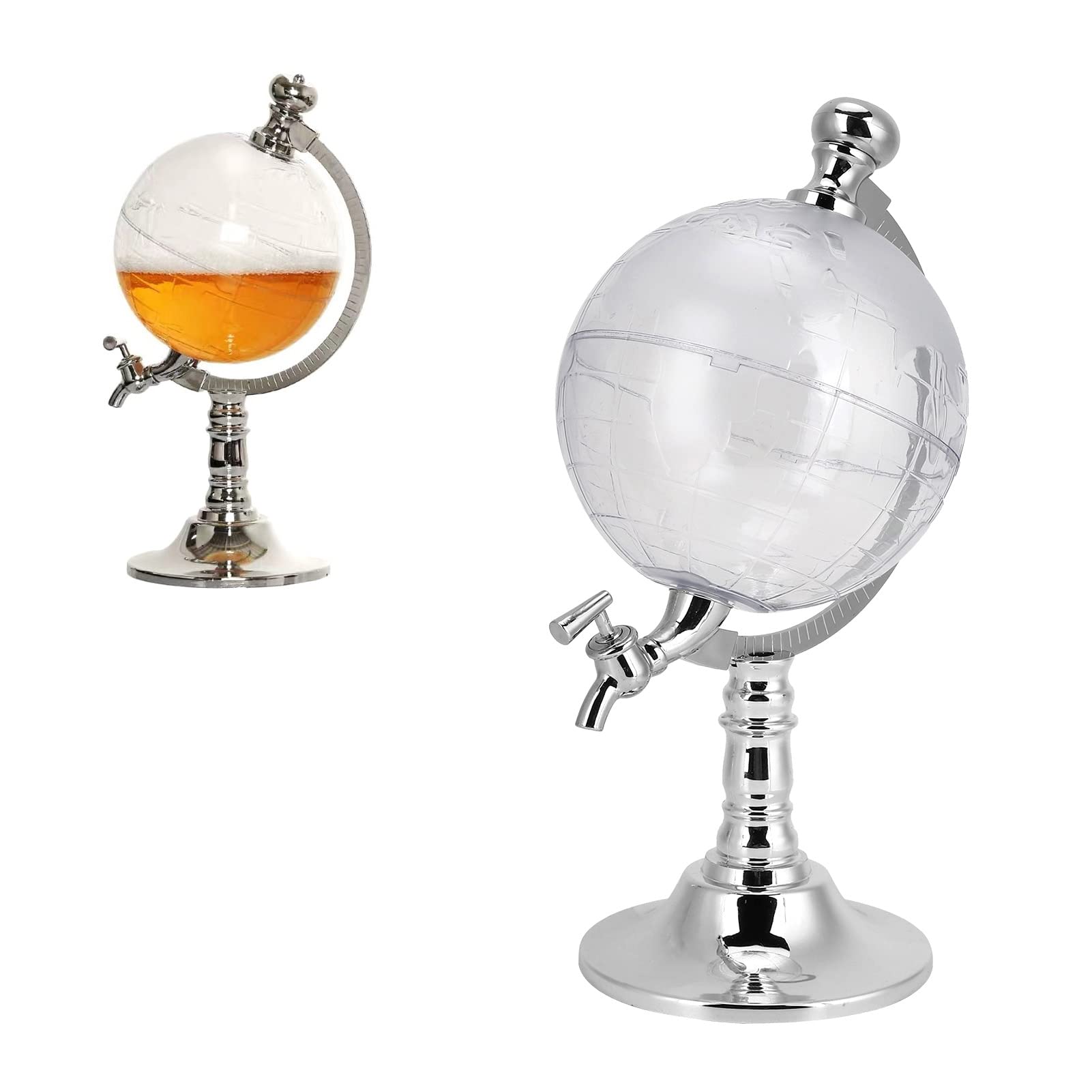 Milltrip Whiskey Decanter Set, 1.5L Whiskey Globe Shaped Wine Decanter Dispenser for Liquor,Bourb,Beverage Liquor Dispenser