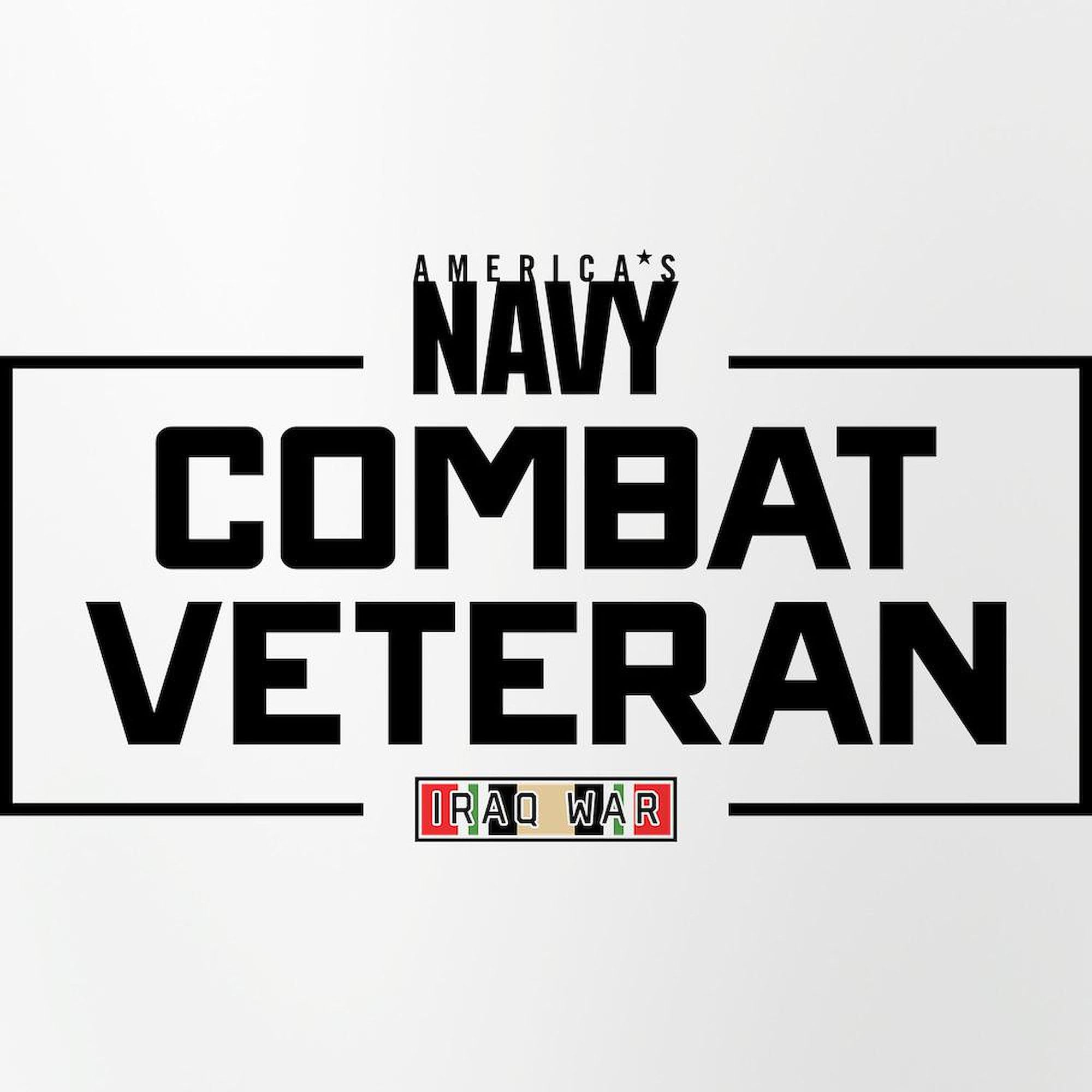 CafePress US Navy Combat Veteran Pint Glass, 16 oz. Drinking Glass