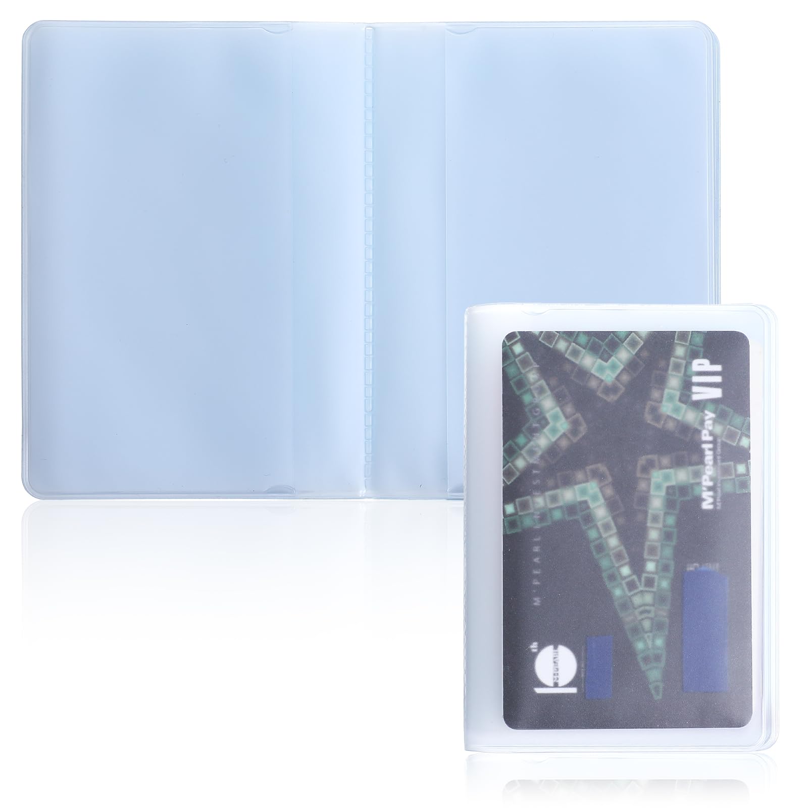 Set 4 Custodie Porta Carte Rigide Trasparenti - Made In France - 9x6 Cm - Antiriflesso Per CB, Navigo, Tessere