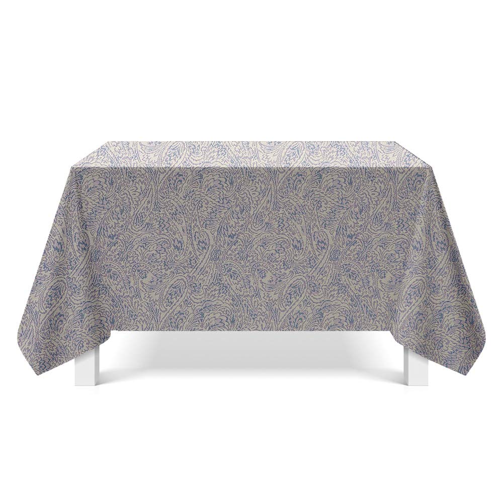 Mantel Antimanchas Bohemio Beige Gris Mantel Mesa Rectangular Poliéster Manteles de Mesa Impermeable Lavable Manteles Antimanchas para Casa Comedor Cocina Fiesta(140x200cm)